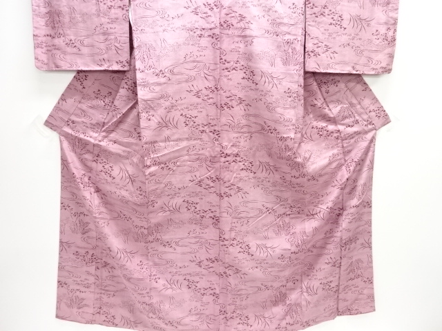  草花模様小紋着物